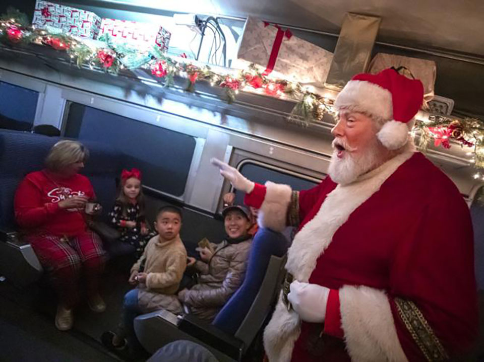 Santa on the Polar Express