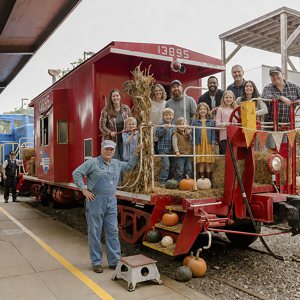 People on a Caboose