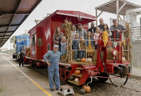 People on a Caboose
