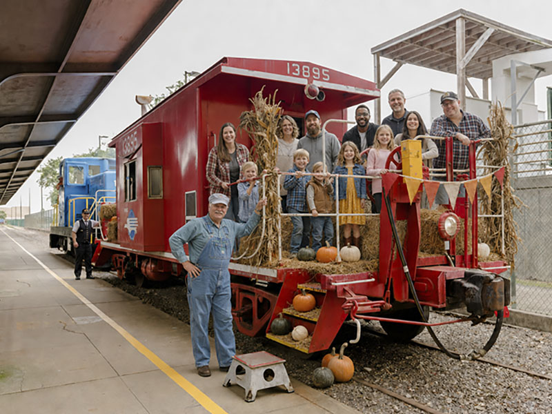 People on a Caboose